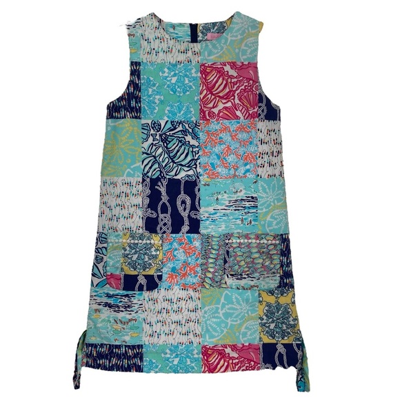 Lily Pulitzer Maurina Print Shift Dress Girls Size 14 - Picture 1 of 12